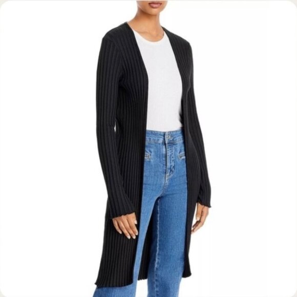 SIMON MILLER Micro  modal-blend ribbed jersey cardigan Black size XXS - Picture 1 of 6
